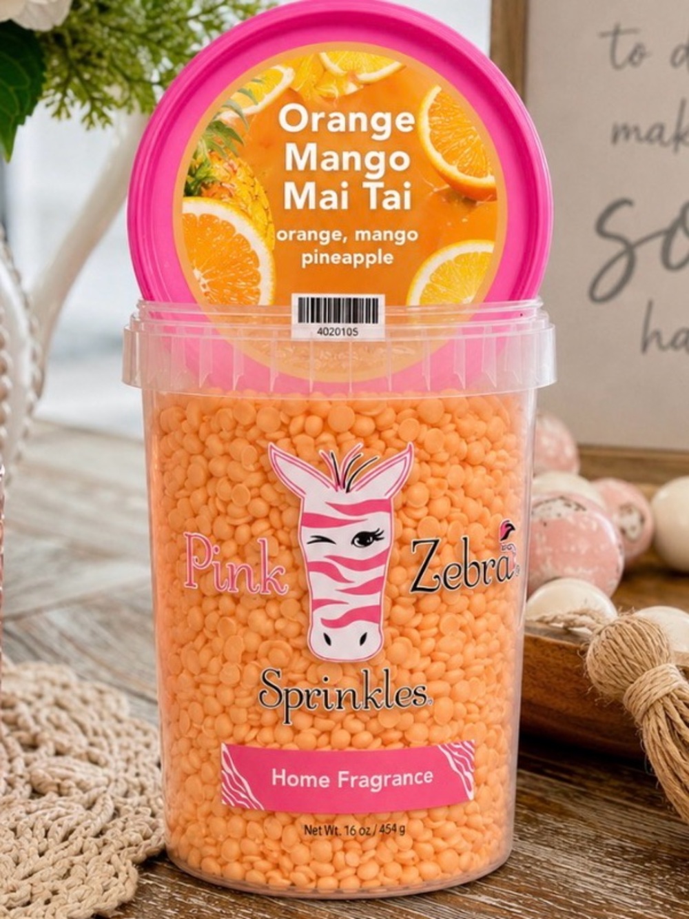 Pink Zebra Orange Mango Mai Tai Wax Melts 3.75 oz bag
